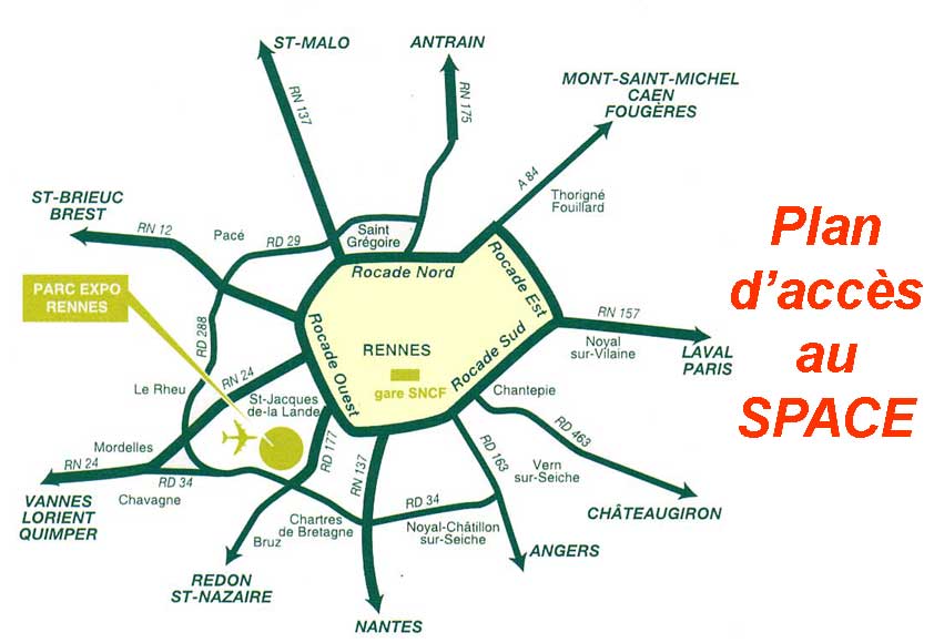 Plan d'accès au SPACE