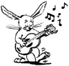 lapin rabbit musicien 300 x 288 pixels