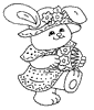 Dessin lapin rabbit coloriage 641 x 754 pixels