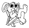 Dessin lapin rabbit coloriage 579 x 555 pixels