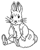 Dessin lapin rabbit coloriage 552 x 698 pixels