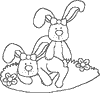 Dessin lapin rabbit coloriage 460 x 427 pixels